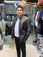 کاپشن مردانه چرم طبیعی مدل جورج