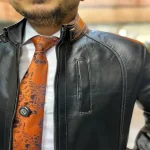 کاپشن مردانه چرم طبیعی مدل جورج - تصویر 4